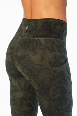 Marika Balance Collection Printed Side Pocket Eclipse Ankle Legging Bottoms