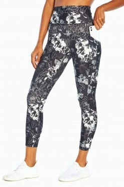 Marika Balance Collection Printed Side Pocket Eclipse Ankle Legging Bottoms