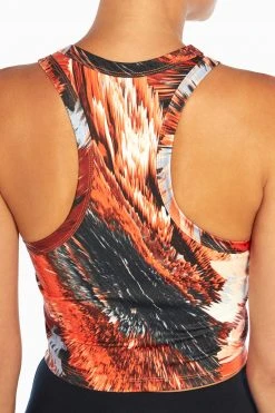Marika Cycle House Race Crop Tank - Playful Print Athletic Top for Women 18 Marika Cycle House Race Crop Tank