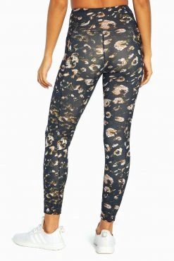 Marika Distressed Side Pocket Leopard Ankle Legging Leggings