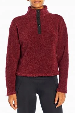 Marika Tyra Cropped Sherpa Pullover