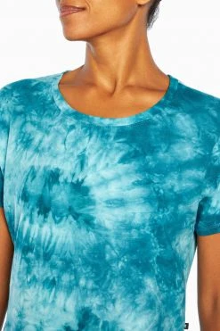 Marika Tie Dye Boxy Crop Short Sleeve Tee Playful Prints