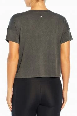 Marika Switchback Cropped Short Sleeve Tee Tops