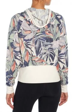 Marika Playful Prints Sit Back Cropped Hoodie