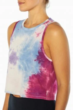 Marika Spectrum Cropped Tank Playful Prints
