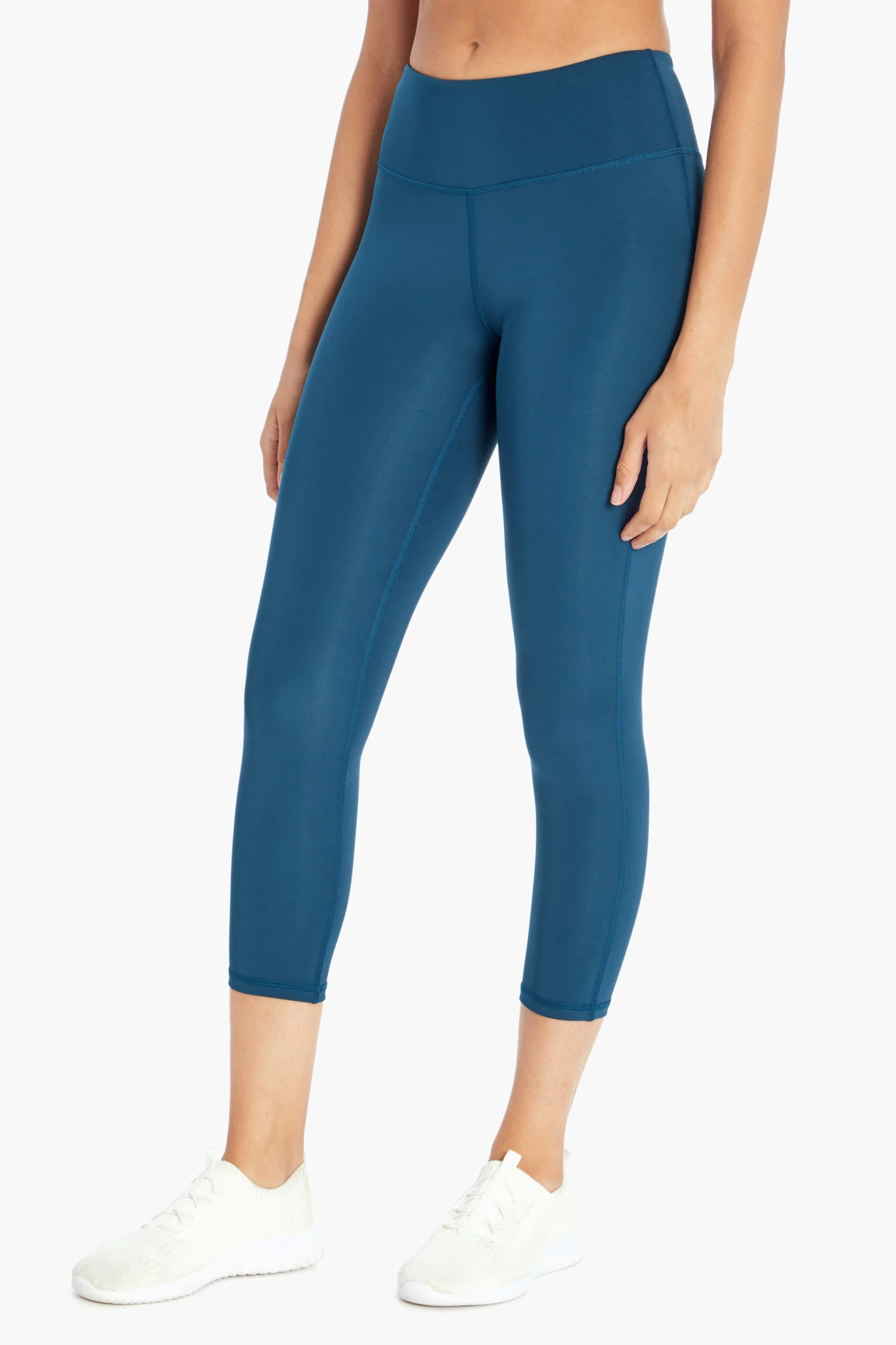 Marika Sport Solid Capri Legging - Teal Nights | High-Performance Workout Capris for Women 1 Marika Sport Solid Capri Legging - Teal Nights