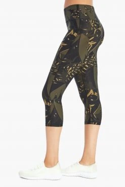 Marika Sport Palm Printed Capri Legging - Olive Night | Stylish & Comfortable Workout Bottoms 10 Marika Sport Palm Printed Capri Legging - Olive Night