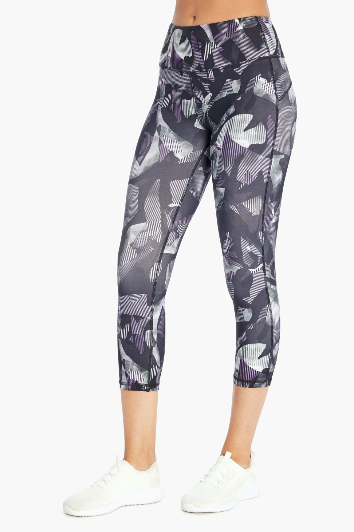 Marika Sport Line Geo Printed Capri Legging - Viola | Stylish & Comfortable Women's Capris 1 Marika Sport Line Geo Printed Capri Legging - Viola