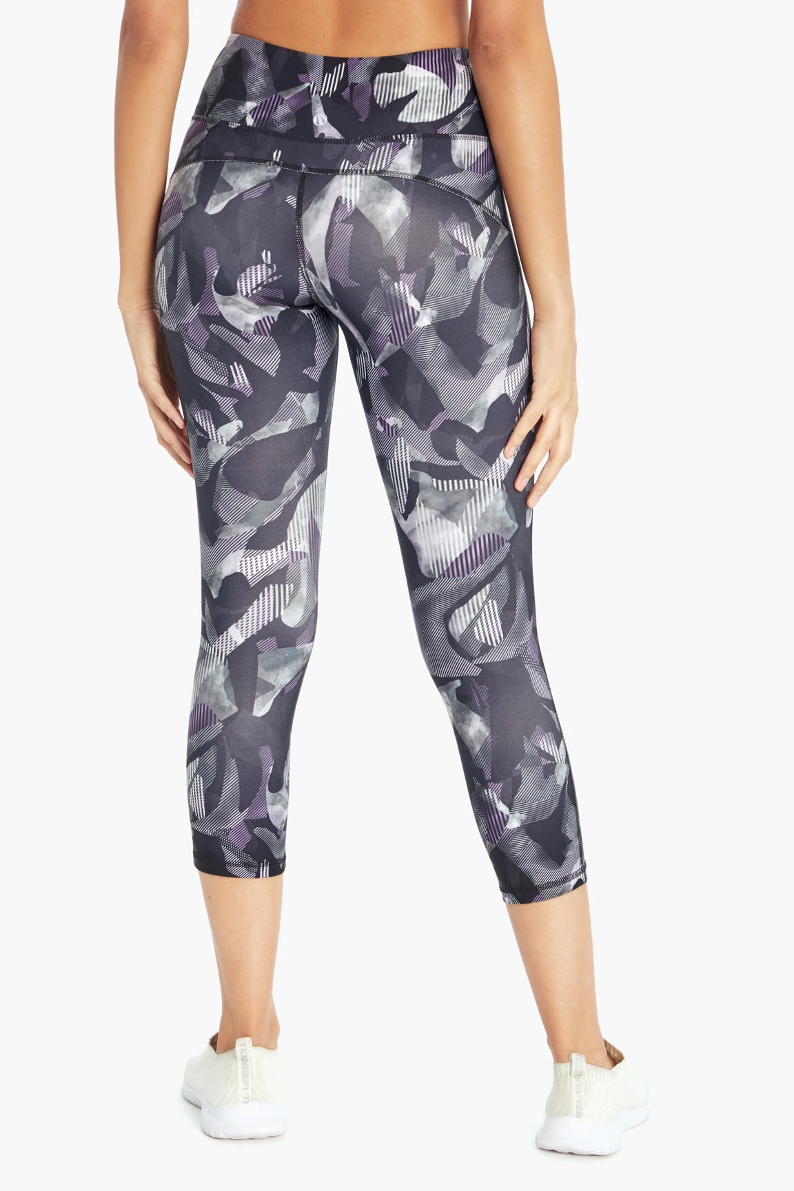 Marika Sport Line Geo Printed Capri Legging - Viola | Stylish & Comfortable Women's Capris 2 Marika Sport Line Geo Printed Capri Legging - Viola