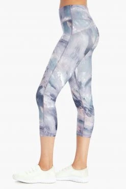 Marika Sport Stormy Sky Printed Capri Legging - Purple Ash | Playful Print Capris for Women 11 Marika Sport Stormy Sky Printed Capri Legging - Purple Ash