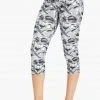 Marika Sport Swirled Paint Printed Capri Legging - Black