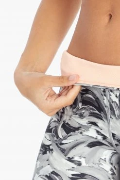 Marika Sport Swirled Paint Printed Capri Legging - Black